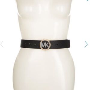 Michael Kors Reversible Waist Belt in Black/Tan